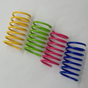 Cat color plastic spring cat toy plastic color spring beating funny cat toy cat pet supplies