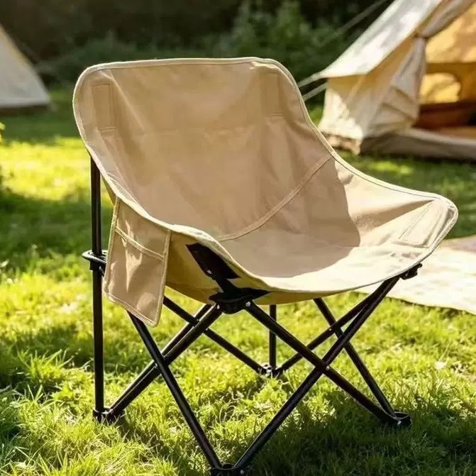 Silla de luna plegable al aire libre acampamiento al aire libre resistente al agua playa portátil de arte de dibujo silla de descanso