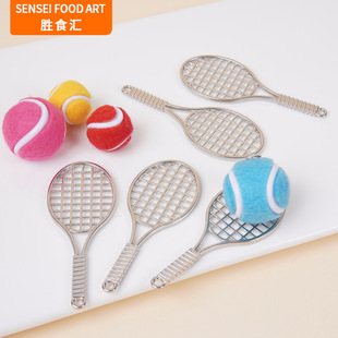 Manufacturer's Ready-Made Alloy Tennis Racket Pendant Mini Sports Equipment Racket School Bag Pendant Miniature Tennis Racket Toy