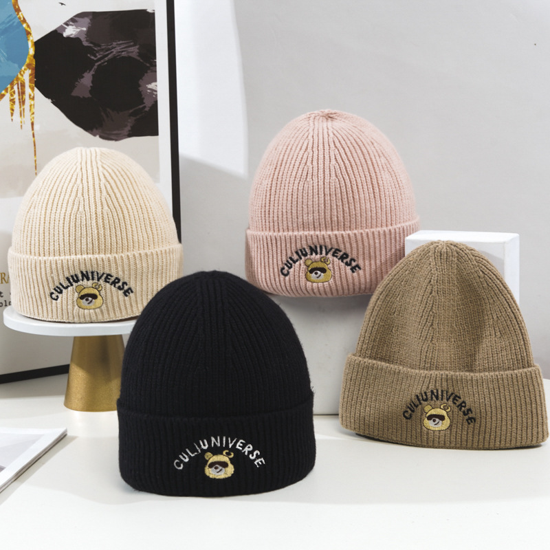 Women's Cartoon Style Cute Simple Style Letter Eaveless Wool Cap display picture 1