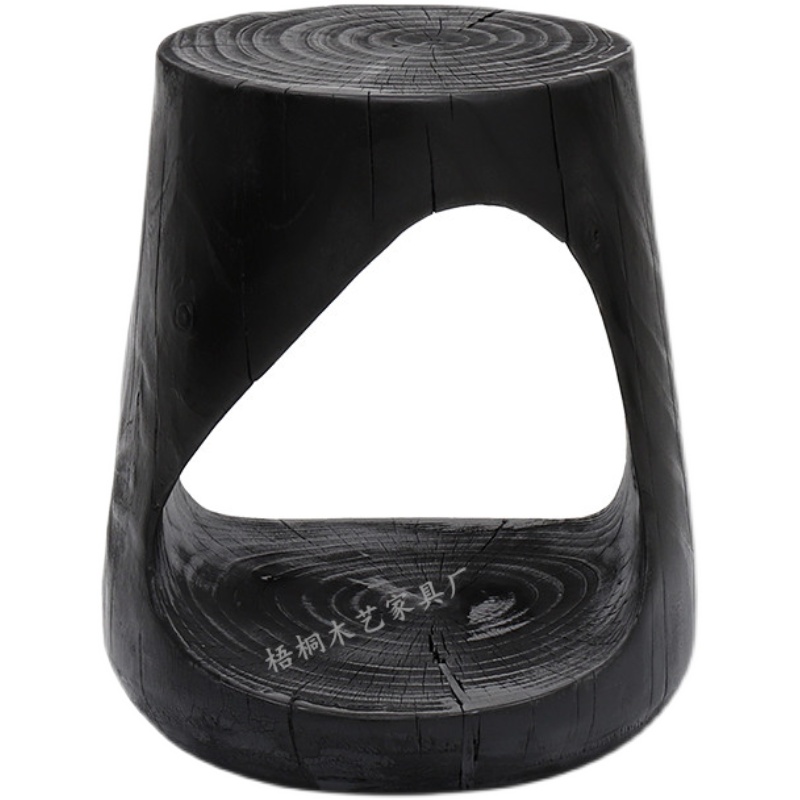 Taburetes de madera de tronco de alojamiento nórdico taburetes de madera maciza taburetes de asiento taburetes de madera maciza