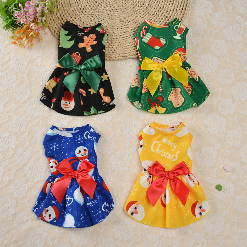 Christmas skirt with a round collar