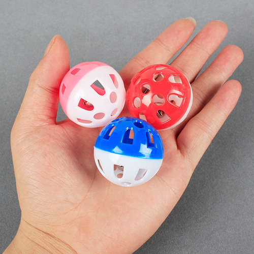 Cat Toy Ball Sound Bell Interactive Funny Cat Toy Multi-Color Plastic Hollow Toy Ball Pet Products Wholesale