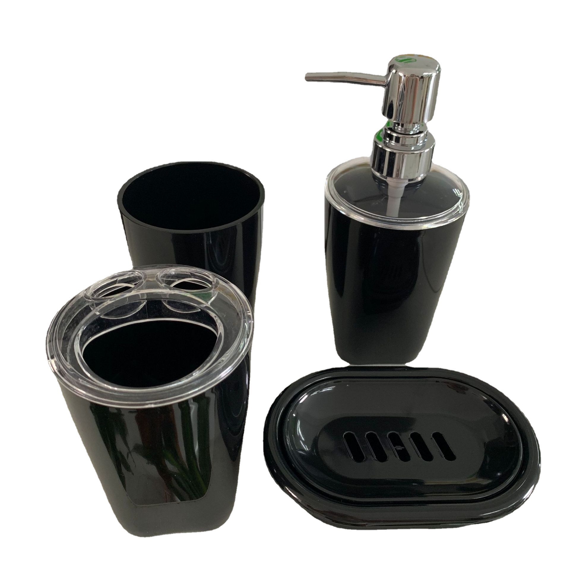 Kit de baño de hotel artículos de higiene de baño caja de jabón doméstico aparatos de dientes soporte de cepillo de dientes enjuague conjunto de cuatro piezas