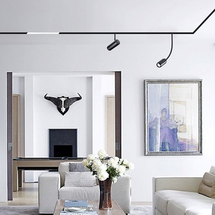 LED magnetic lamp track main lamp spotlights household living room bedroom aisle lighting decoration embedded concealed