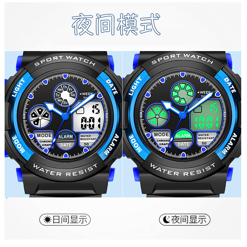 Multi-funcional estudiante de los niños deportes electrónicos reloj de los hombres luminoso impermeable skomei transfronterizo reloj electrónico de cuarzo
