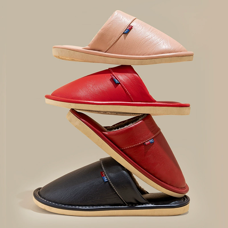 2023 Хлопковые тапочки, женские осенне-зимние домашние теплые Нескользящие домашние тапочки с толстой подошвой, плюшевые тапочки с пулеером для мужчин