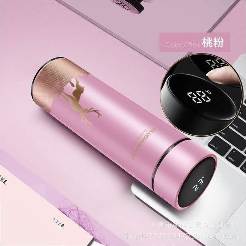 Taza de vacío de medición de temperatura inteligente LED pantalla táctil temperatura taza de agua negocio creativo taza recta taza de regalo de forma gratuita