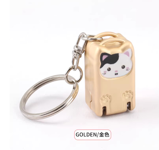 Acero inoxidable plegable mini pinza de uñas portátil único conjunto de cortador de uñas tijeras de uñas con llave colgante