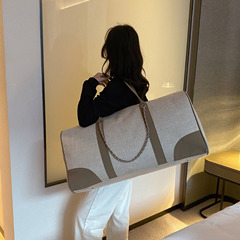 2023 New Large Capacity Color-blocked Canvas Tote Bag for Women - Commute & Travel Large Bag - Simple & Fashionable Single Shoulder Bag - Trendy