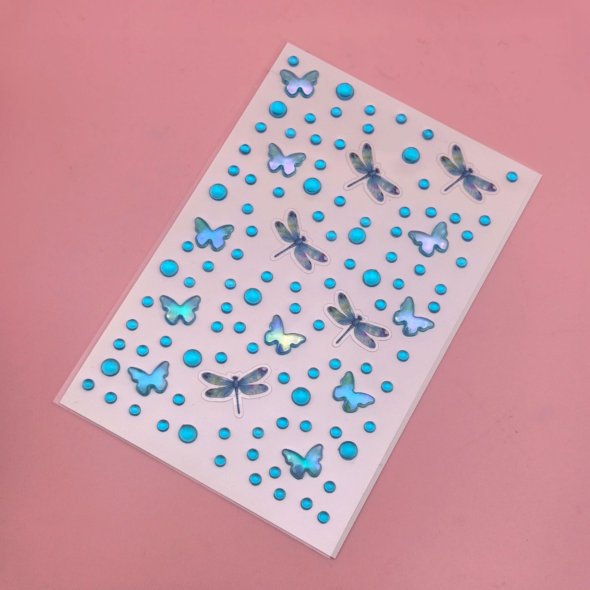 Aurora mariposa rosada pegatinas de maquillaje de ojos joyas de maquillaje facial infantil escenario cara esquina de los ojos diamantes de agua cejas manicure image 10