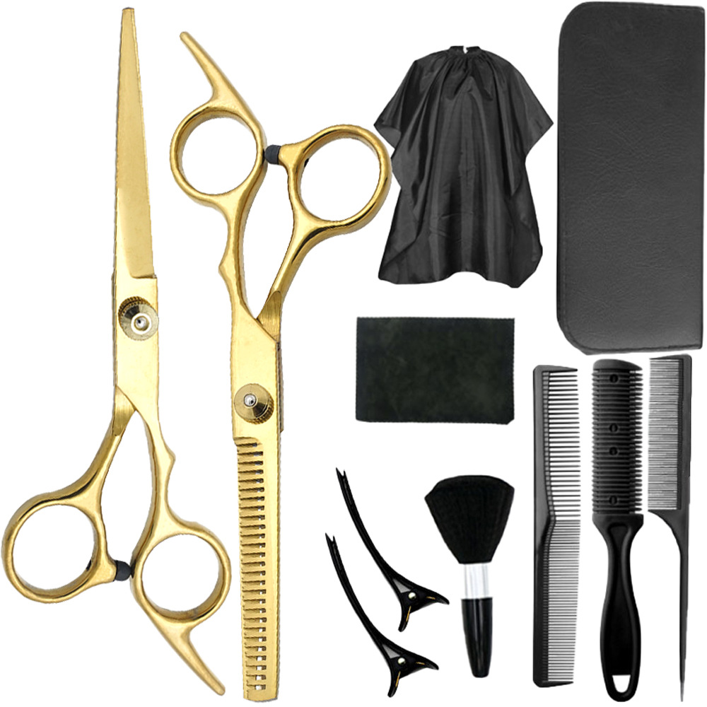 Tijeras para el cabello Zhangjiagang especiales para el cabello fino y roto, tijeras planas, flequillo, estilista transfronterizo, juego de tijeras de doble uso