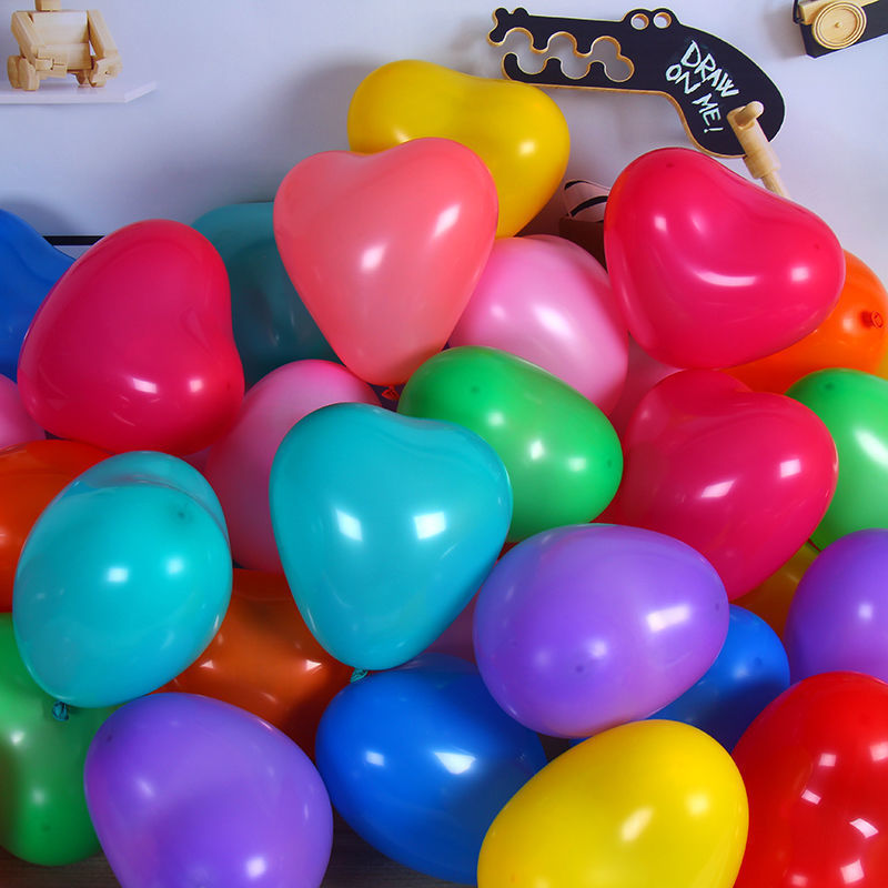 2.2gハート型の厚い風船のつや消しの愛の風船の誕生日パーティーは風船の結婚室のロマンチックな告白の風船を配置します。|undefined