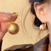 Metal matte earrings