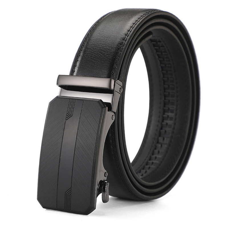 Belt Men's genuine leather high-grade pure cowhide men's belt men's automatic buckle cross-border wholesale jeans belt manufacturer