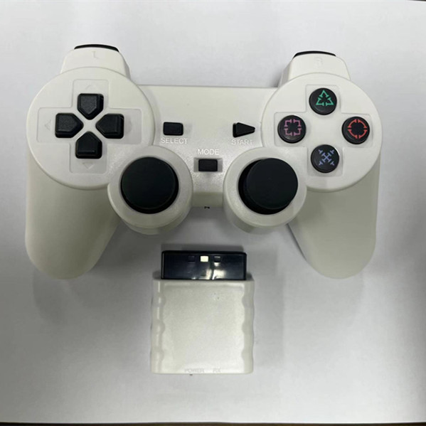 Controlador inalámbrico transfronterizo de 2.4g para PS2, vibración dual, transparente, colorido, controlador de juegos P2, tecla de copo de nieve, fábrica en stock
