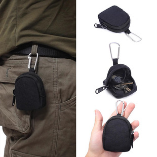 Tactical Equipment Small Hanging Bag, Portable Mini Key Bag, Practical Id Bag, Earphones, Lipstick Storage Waist Bag for Men