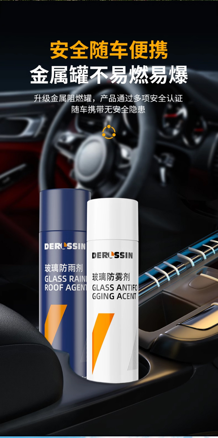 Car glass anti-fog agent, large capacity 500ml, car front windshield defogging spray, suitable for all seasons, supports drop shipping