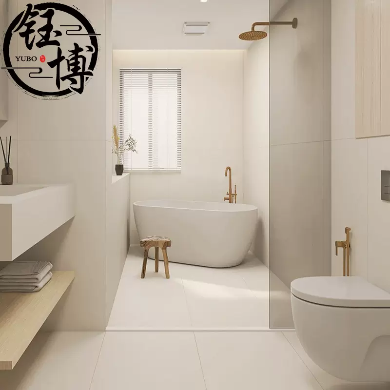 素色瓷砖钰博侘寂风墙砖佛山产地卫浴场所客厅厨房内墙砖哑光