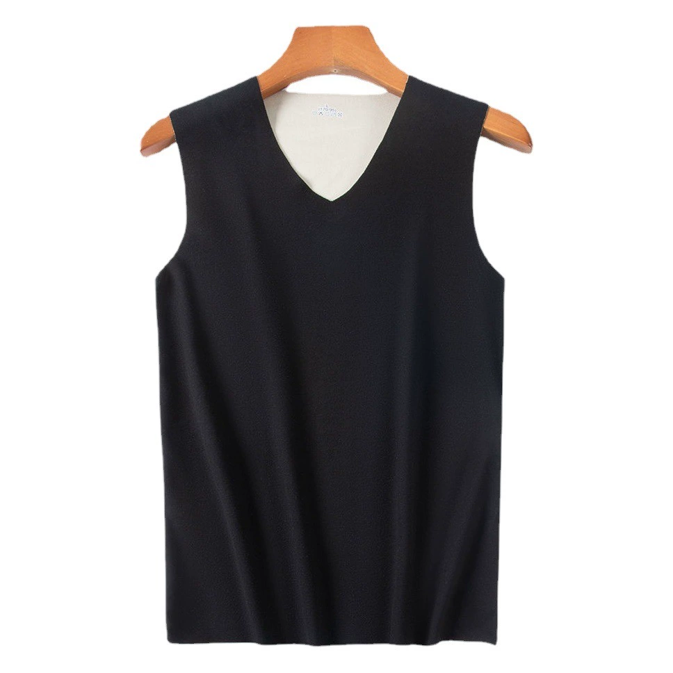 Мужской бесшовный термокомплект AB side: утепленный флисовый жилет и трусы, облегающий крой, утолщенный базовый слой