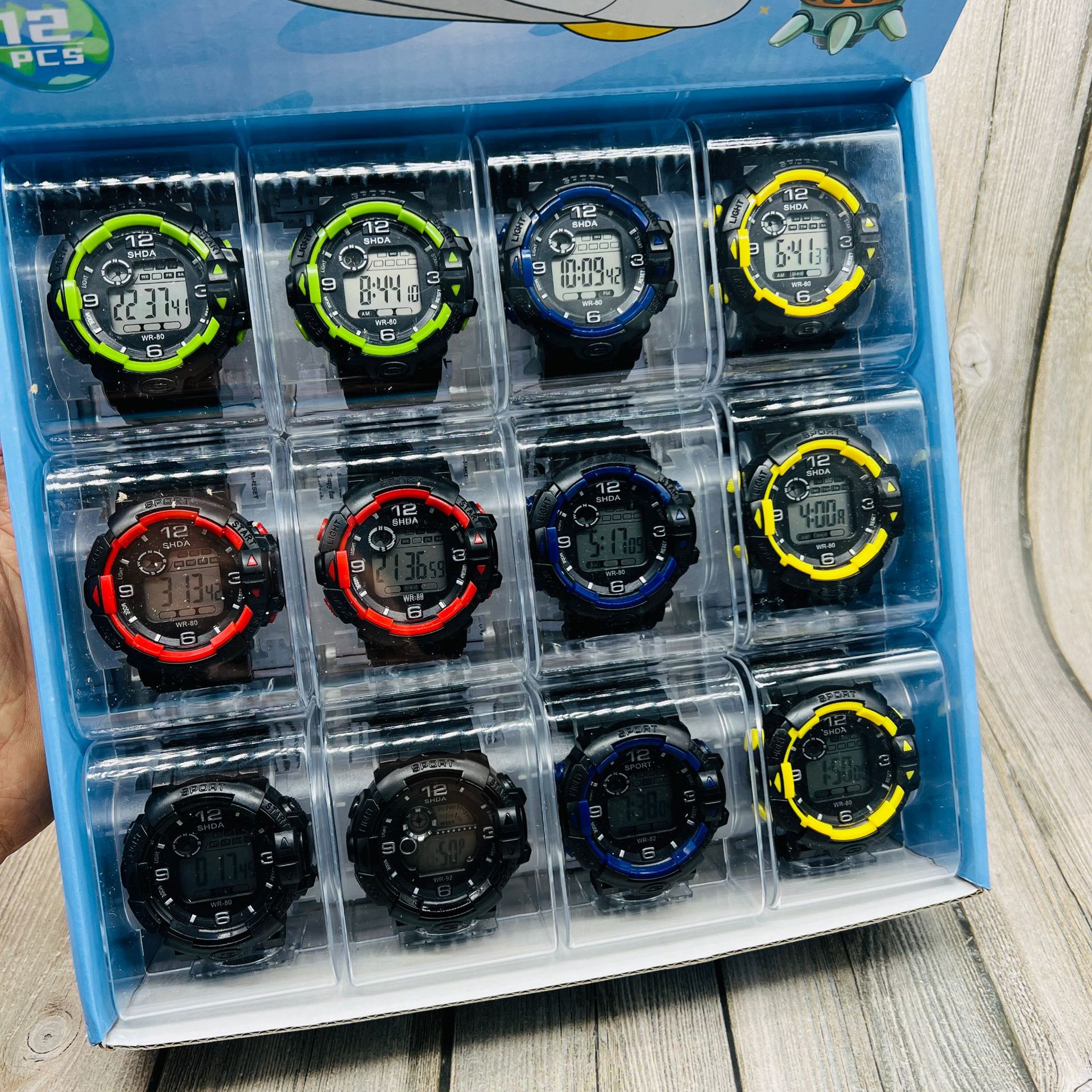 Reloj de cuarzo nuevo reloj electrónico LED coreano simple reloj de estudiante caja de plástico transparente reloj gran cantidad Congyo