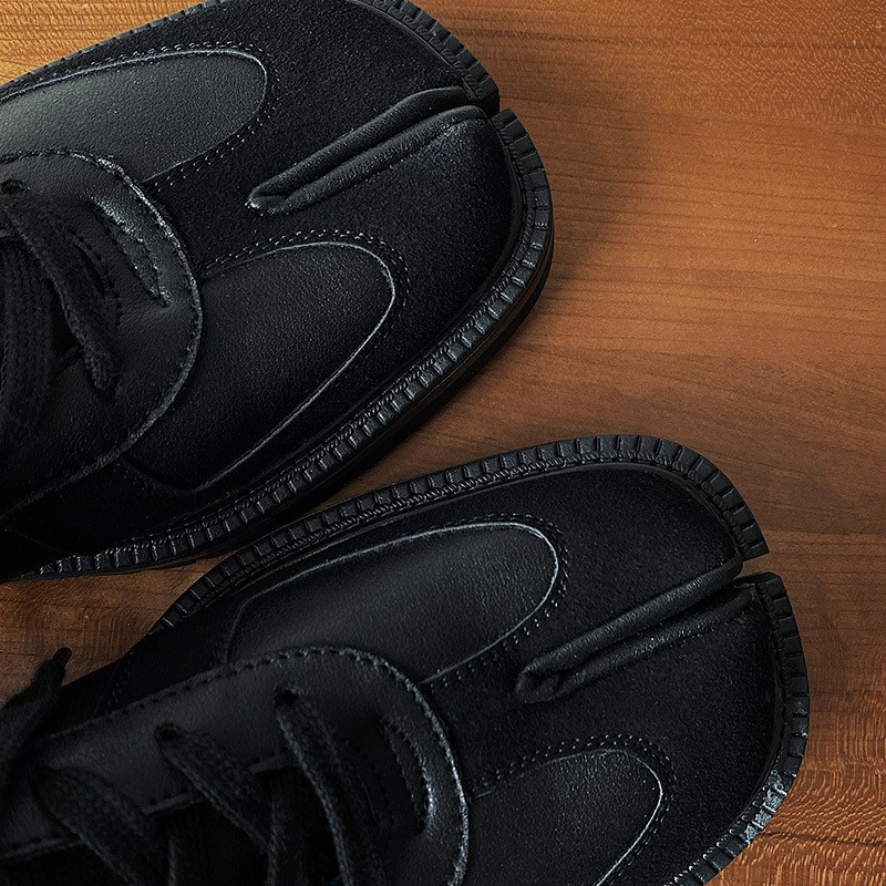 ShoeVault Cross-Border Dickbesohlte Koreanische Dongdaemun Split-Toe Nische Casual Training Pig's Trotter Herren-Derby-Schuhe YS565_voghion.com