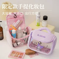 Sanrio мультфильм мода плюшевая косметическая сумка милая сладкая девушка большая емкость и высокая стоимость лица портативная сумка для хранения