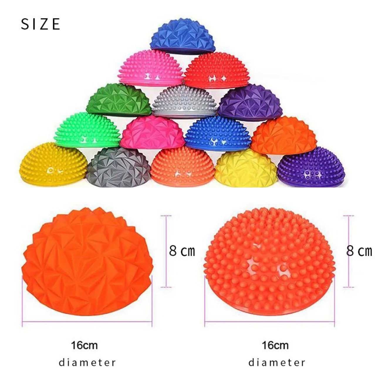 pvc durian ball children's sensory training equipment yoga balance fitness semicircle ball foot massage mat tactile ball