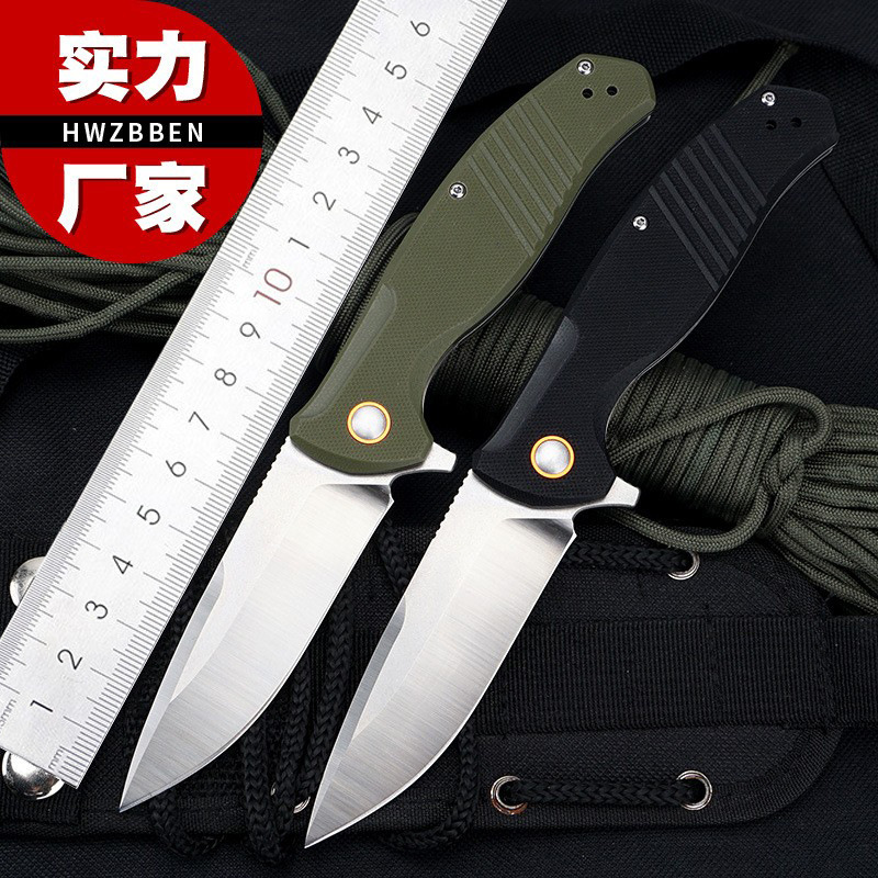 D2钢G10柄小刀现货折叠刀户外轴承锋利高硬度折叠小刀战术刀随身