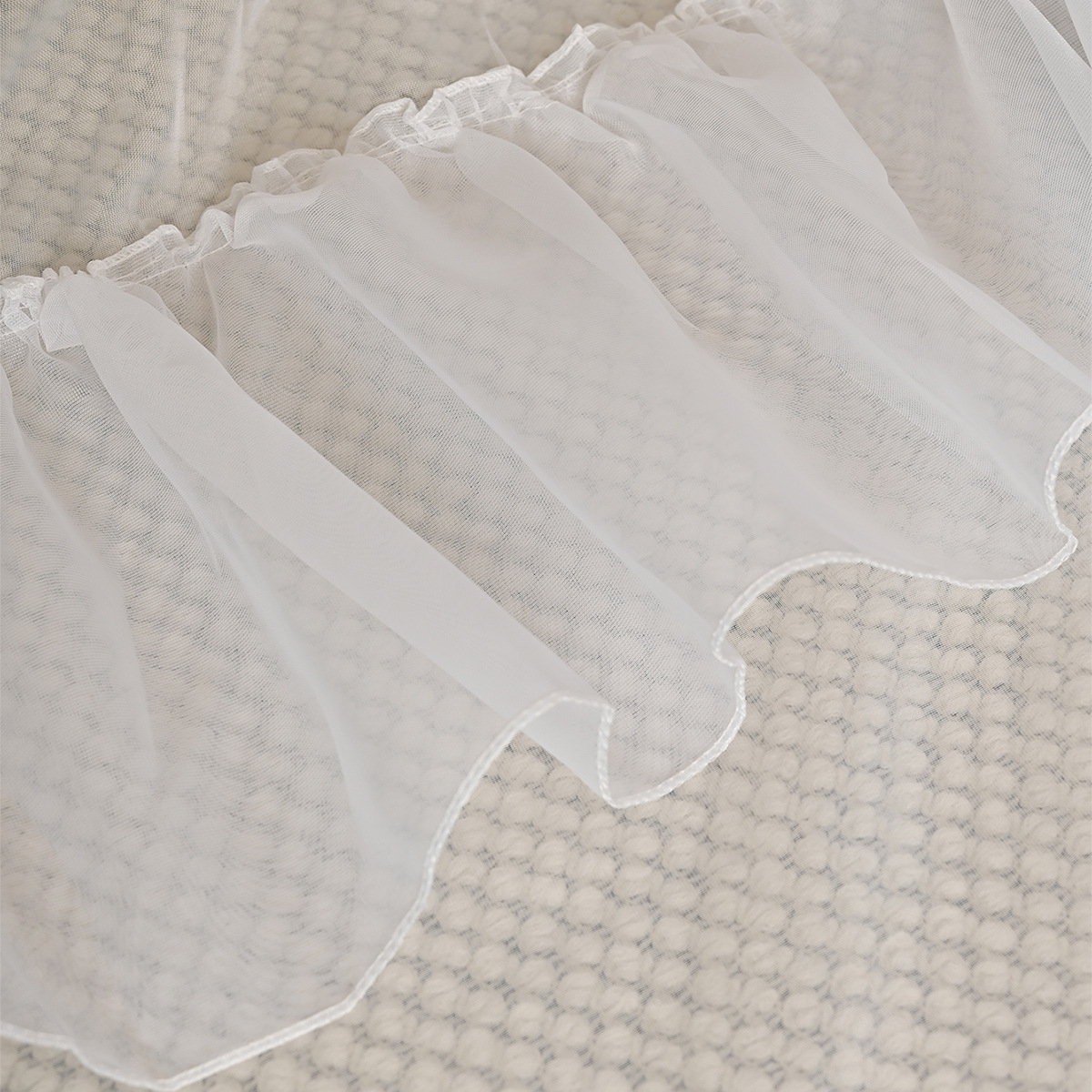 Nuevo estilo transfronterizo de color sólido Telylon tres flores con bordes y varillas, sala de estar, cortinas semiopacas, cortinas TEMU