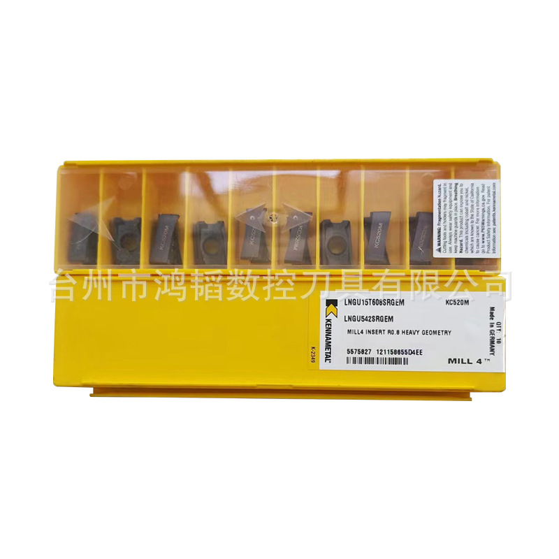 LNGU15T608SRGEM KC520M725M肯纳数控硬质合金铣刀片机夹面铣刀头