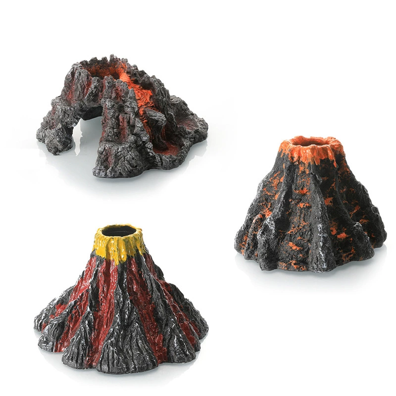 Аквариум декоративный ландшафтная смола скала кислородный насос для аквариума имитация вулканического домашнего ремесленного украшения