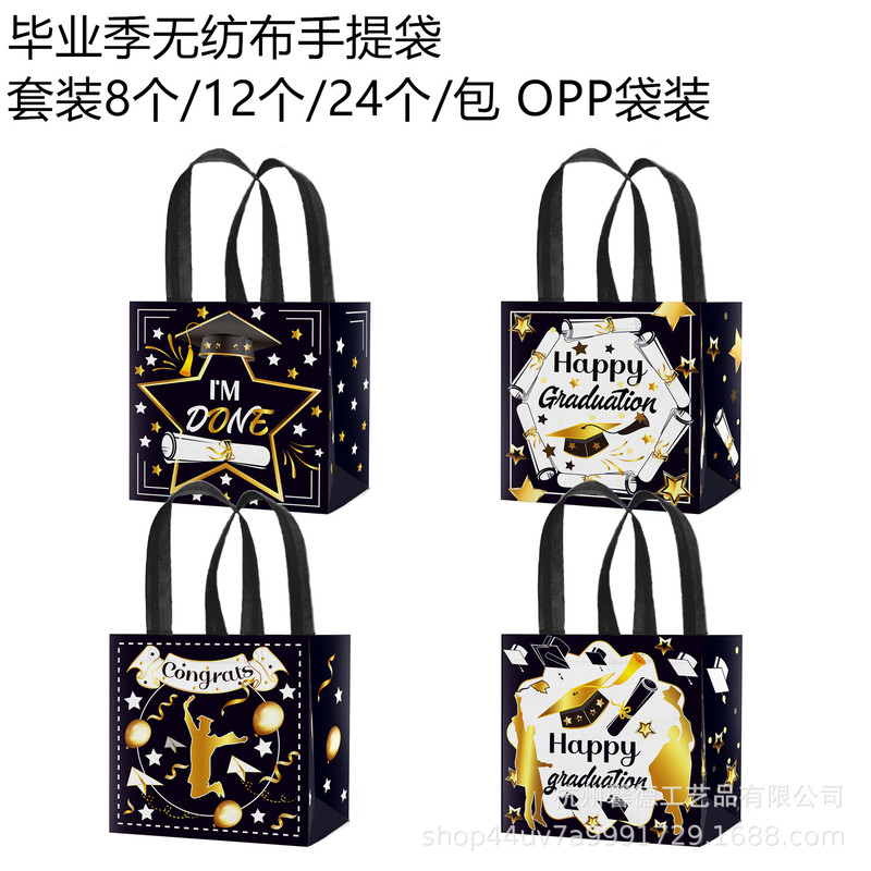 Special Offer Wff002 Student Graduation Season 2026 Hapyy Graduation Non-Woven Tote Bag