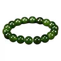 Hetian Jade Jasper браслет женский шпинат зеленый Простой атмосфера универсальный браслет 10 мм подарок друзьям