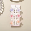 #9 White Pearlescent-Mixed Color C Style [Set of 6 with Cards] 4cm Plumeria Style