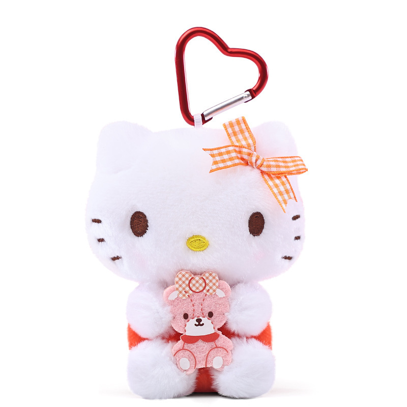 本物のサンリオヘルキティパチャ犬シナモンドッグぬいぐるみキーホルダースクールバッグかわいい人形ペンダント|undefined