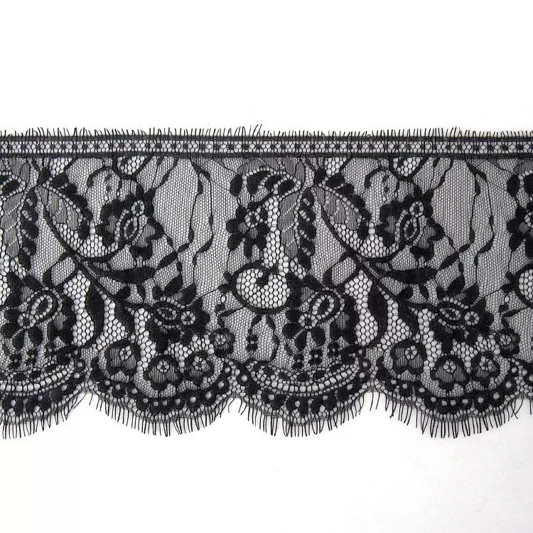 爆款睫毛直边蕾丝花边DIY拼接裙边花边蕾丝服装辅料布料织带袖子1