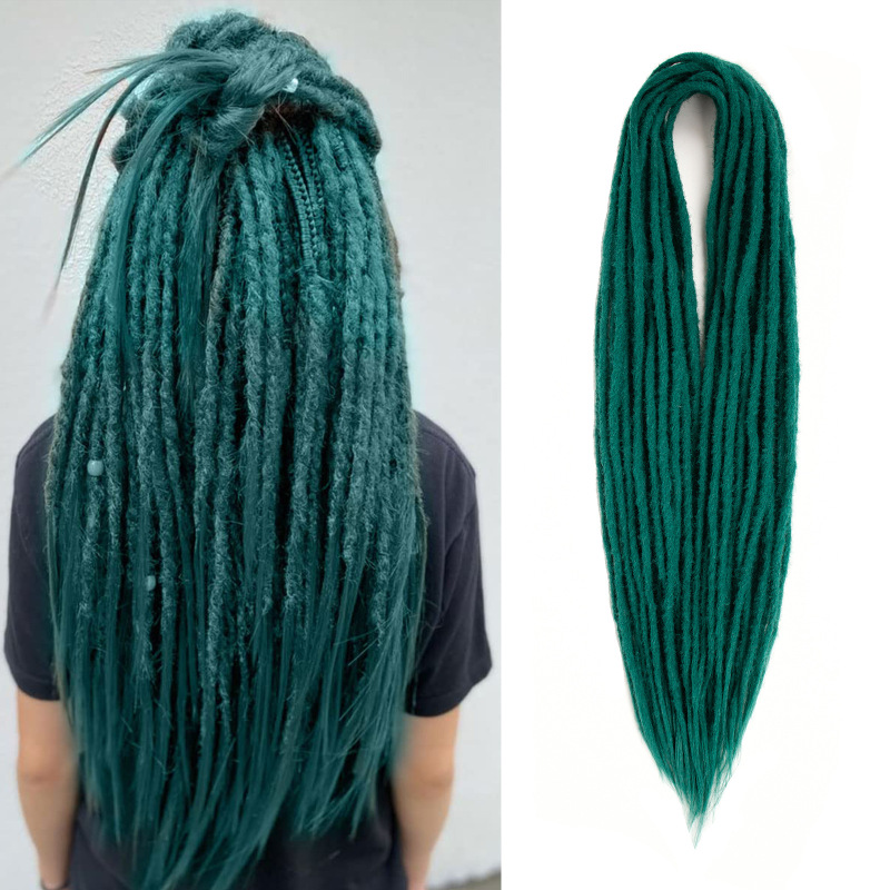 Amazonのベストセラーのヒップホップレゲエヨーロッパとアメリカの黒人ダブルテールドレッドヘア超ロングシングルストラップオン模擬編み込みスタイル|undefined