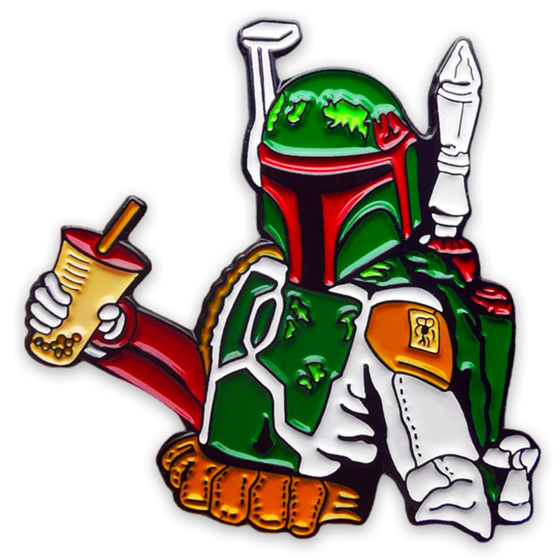 Mandalorian bobafite brooch bounty hunter pin badge metal alloy enamel paint badge accessories