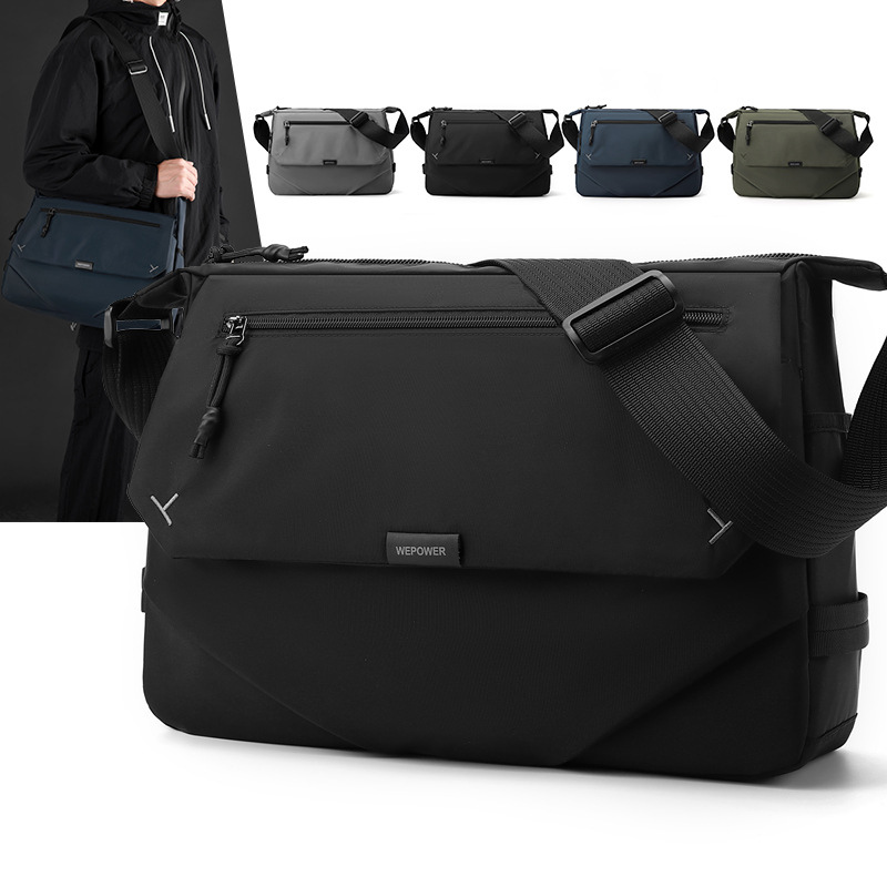 WEPOWER nueva moda bolsa de correo casual, bolso de negocios de hombre, gran capacidad, bolso de hombro de viaje ligero