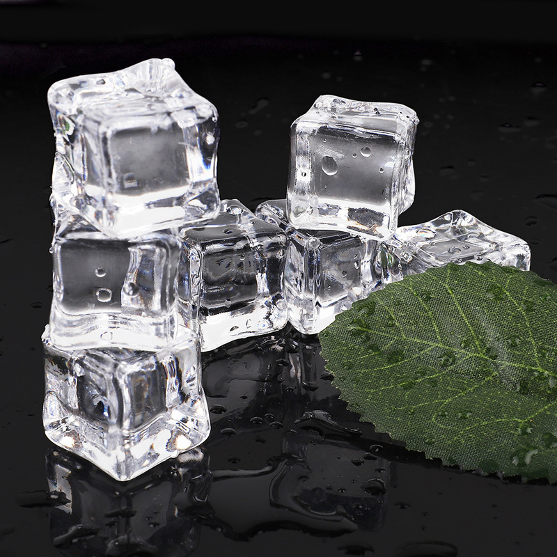 18mm Transparent Simulation Ice Set Background Ornaments Photography Props Bar Fish Tank Decoration Square Resin Ice