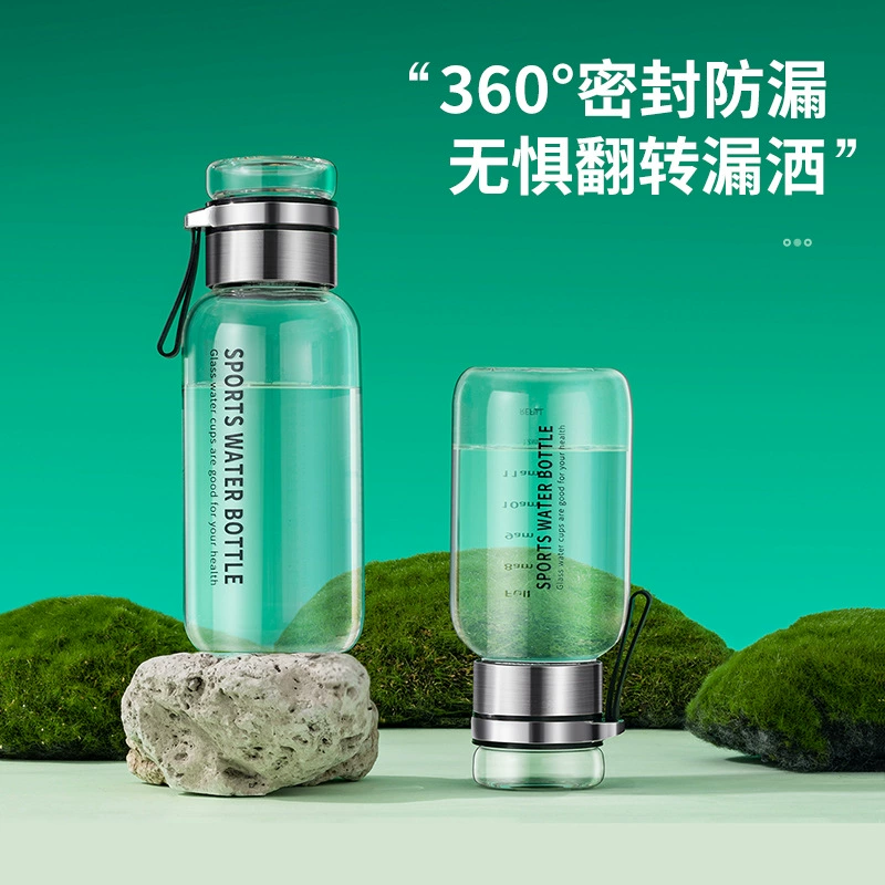 Capacious high quality glass tea cup, anti-scald