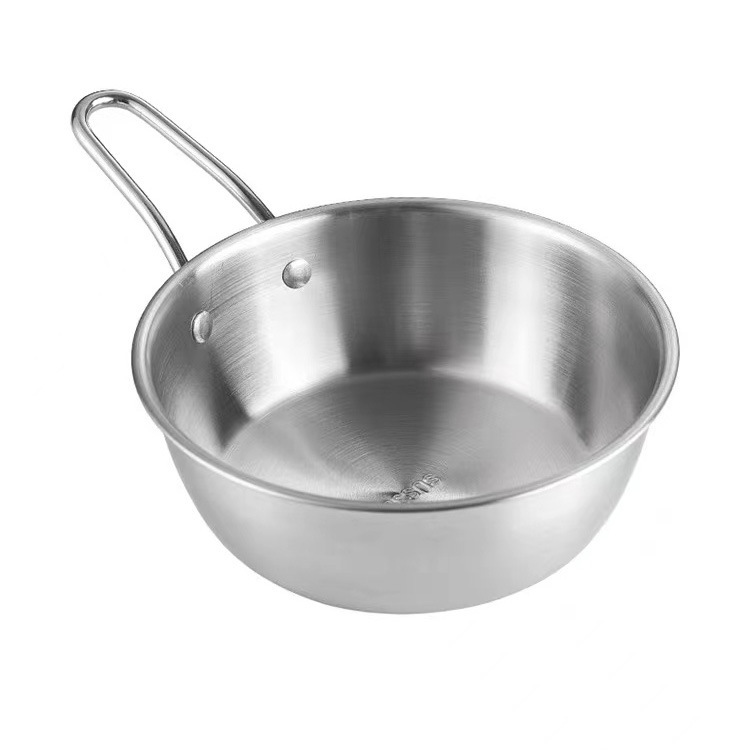 304 tazón de vino de arroz coreano de acero inoxidable ensaladera tazón de arroz dorado con mango restaurante de comida coreana restaurante condimento tazón