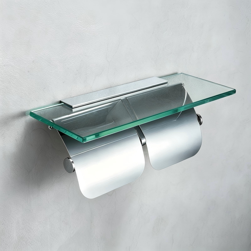 Titular de papel higiénico baño cobre teléfono móvil rack de almacenamiento Hotel ingeniería tejido caja de baño montado en la pared titular de tejido higiénico
