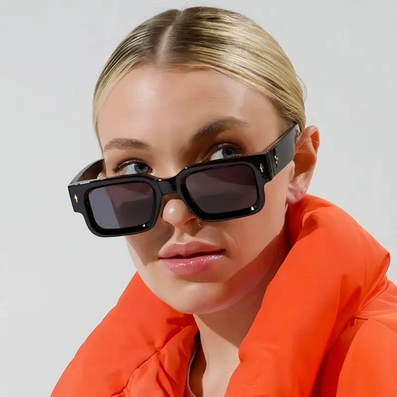 Новые модные мужские квадратные маленькие стрелки солнцезащитные очки трансграничные европейские и американские дикие повседневные солнцезащитные очки солнцезащитные очки