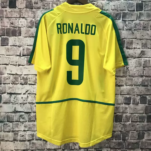 2002 World Cup Brazil home Ronaldinho Ronaldo Kaka Belli classic suit vintage jersey