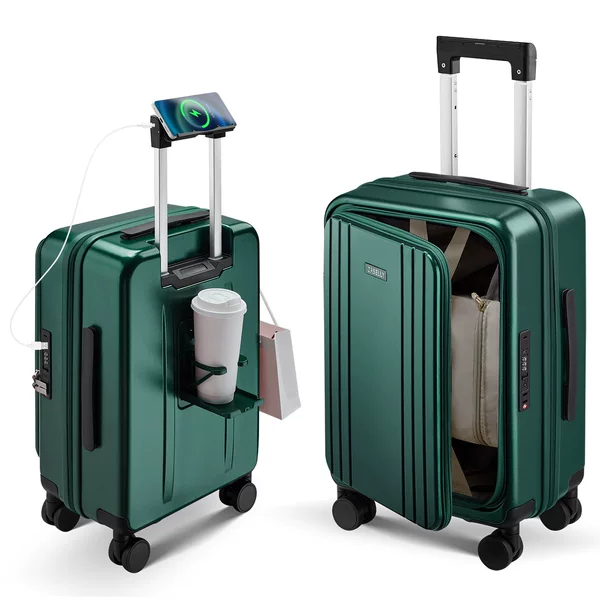 Manufacturer Customized Cross-Border E-Commerce Suitcase, New Foreign Trade Model with Universal Wheels, Front-Opening Travel Suitcase