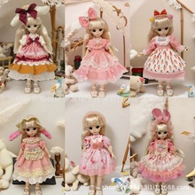 6分bjd娃衣30厘米洋娃娃换装衣服洛丽塔连衣裙玩偶春秋款套装制服