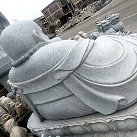 石雕弥勒佛图片大全集 家用弥勒佛石像工艺品 玉石雕刻弥勒佛像