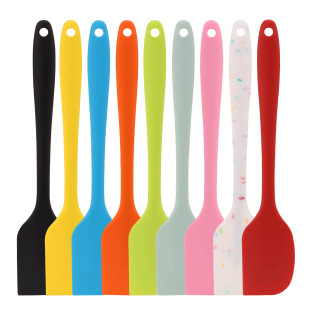 Factory in stock large silicone one-piece spatula baking tool cream spatula FDA large cake butter spatula